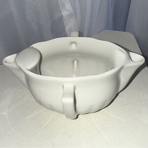 Pillivuyt Vintage Double Handled Gravy Separator Sauce Boat Porcelain France